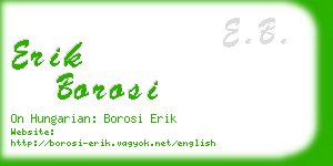 erik borosi business card